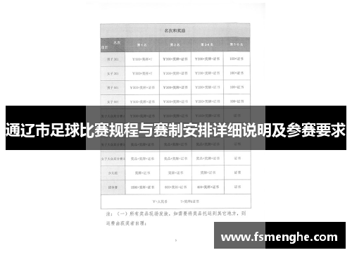 通辽市足球比赛规程与赛制安排详细说明及参赛要求